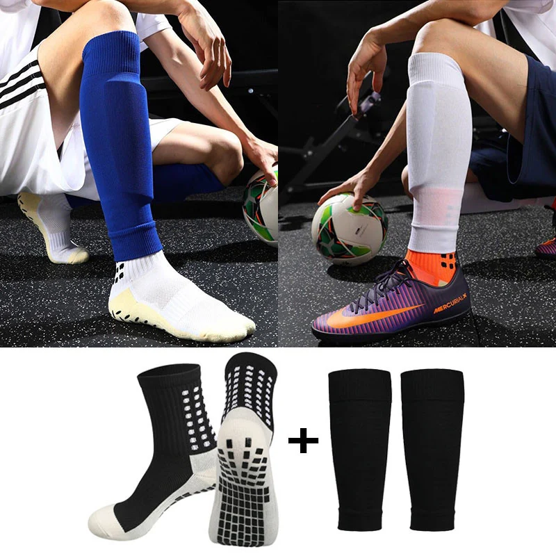 2-parowe męskie skarpety piłkarskie i nakolanniki na łydki dla dorosłych i dzieci Antypoślizgowe ochraniacze na golenie do koszykówki i piłki nożnej