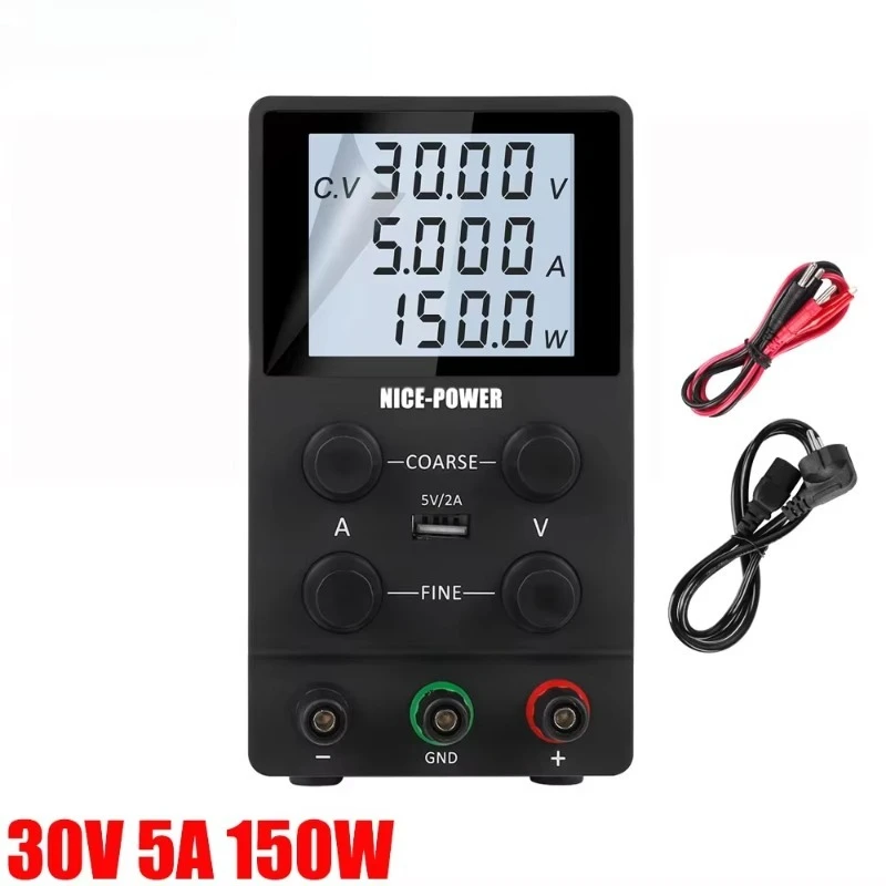 POWER SPS305D 30V5A150W 15V12V5V Fuente de alimentación CC de sobremesa conmutada de laboratorio Electrolisi y revestimiento químico industrial
