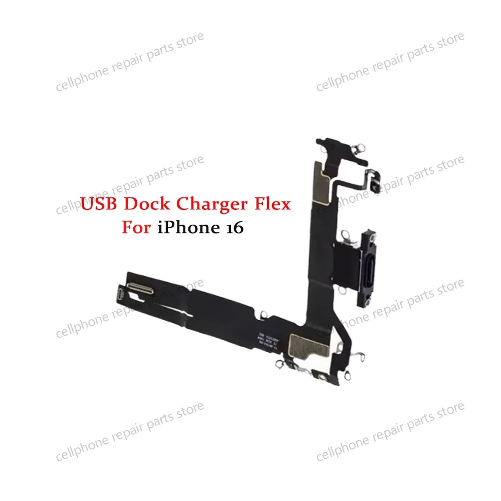 

Гибкий зарядный кабель для iPhone 16 Plus Pro Max, USB-разъем для док-станции, запасные части для порта зарядного устройства