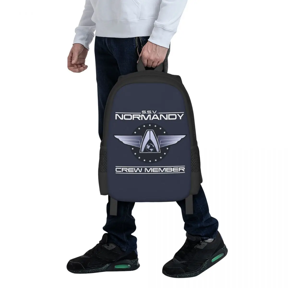 SSV Normandy Crew Member Student Backpack School Bag Hiking Travel Daypack for Boys Girls Fashion Bookbag Shoulder Bags