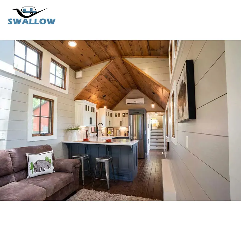 منزل سحب حديث 2024 معياري مع مطبخ يبتلع منزل صغير على عجلة