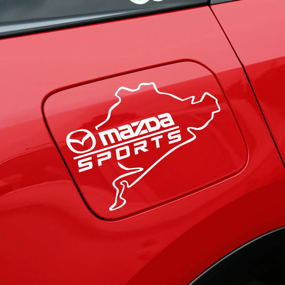1PC New Car Sticker PVC Car Fuel Tank Cap Decorative Sticker For Mazda 2 3 5 6 7 Axela CX5 CX3 CX4 CX30 CX9 Atenza Demio RX7 MS