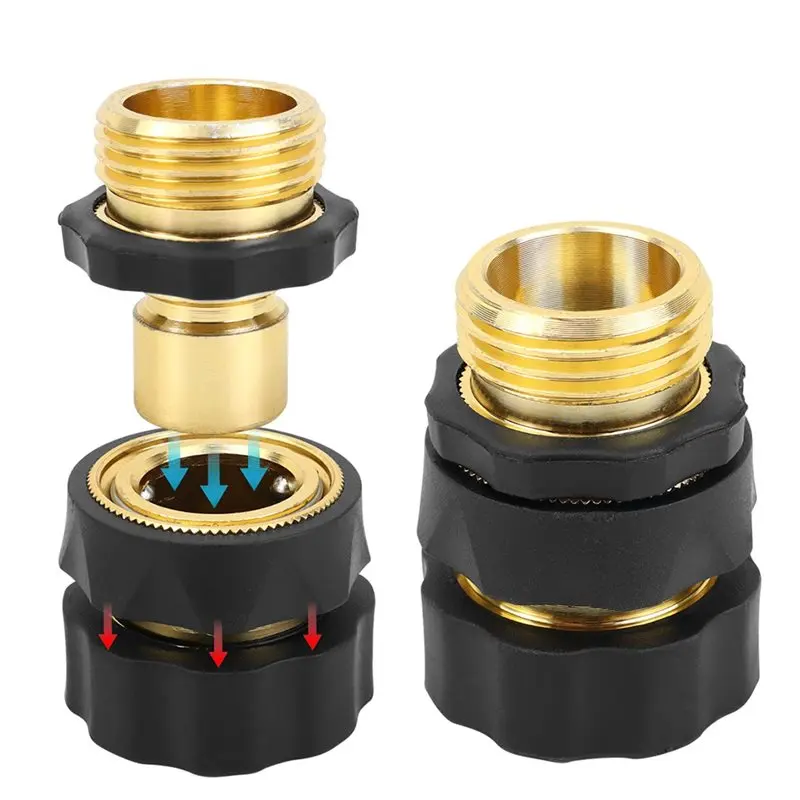 2-Pack 3/4-Inch US Thread Hose Quick Connectors