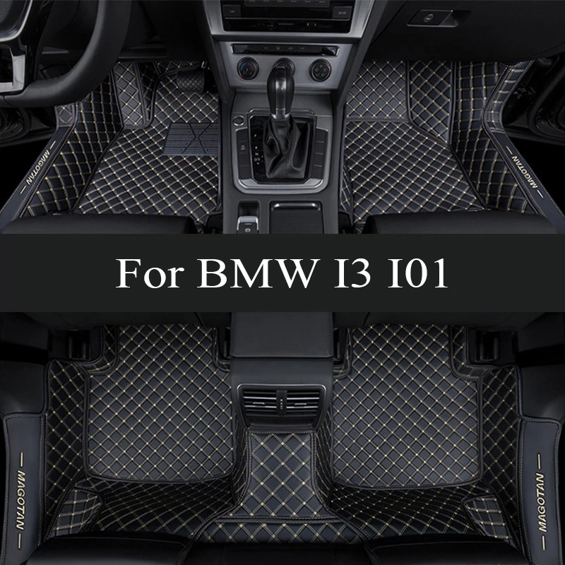 

Car Floor Mats For BMW I3 I01 2013~2022 Luxury Leather Mat Rug Auto Waterproof Carpet Set Interior Parts Car trunk mat 2014