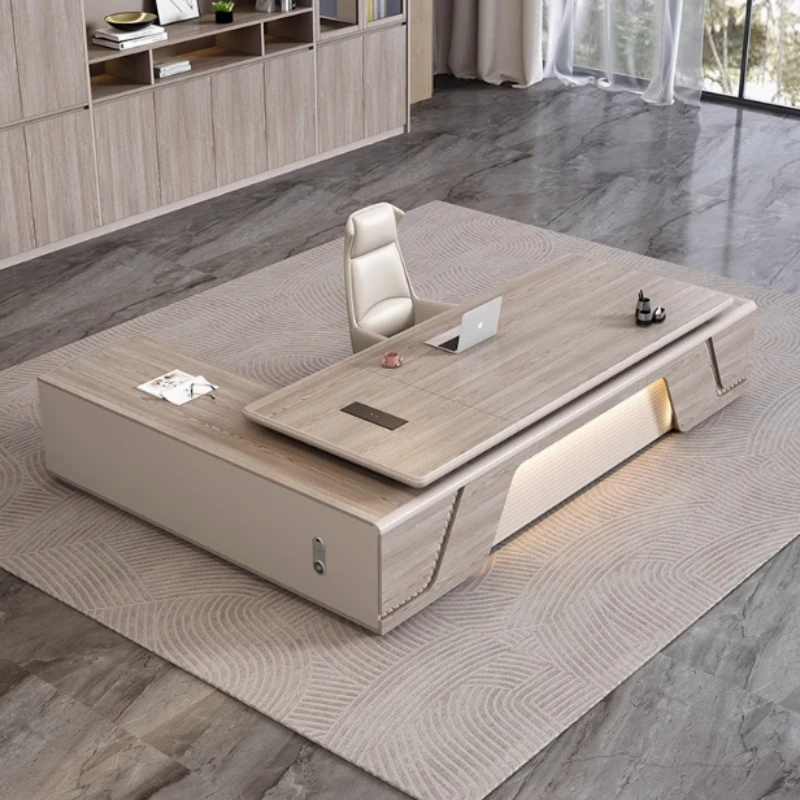 

Designer Manager Executive Office Desk Wood Strong Large Modern Standing Office Desk White Luxury Mesa Para Computador Furniture