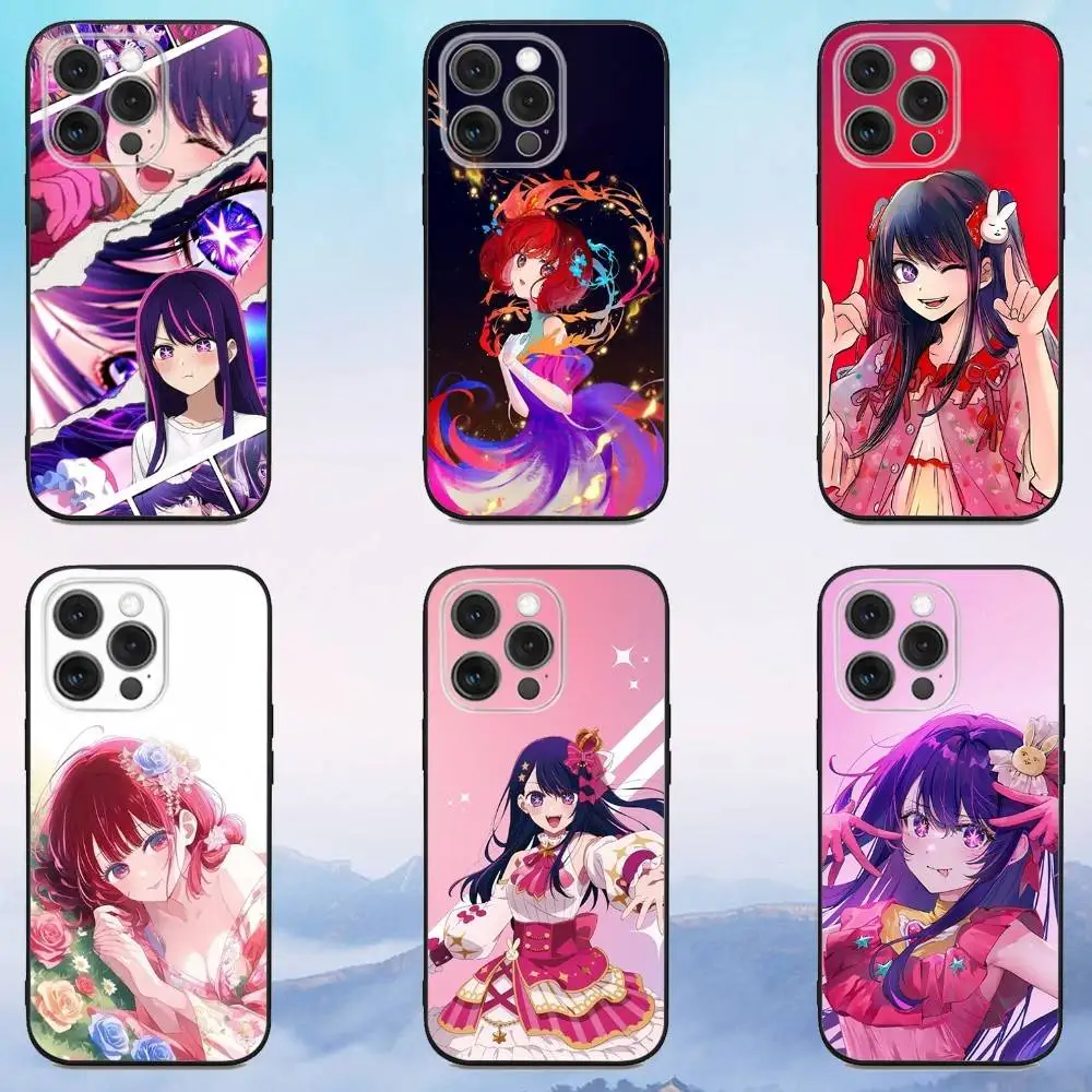 

Anime O-Oshi No-ko Phone Case For iPhone 16e,16,15,14,13,12,11,Pro,X,XS,Max,XR,Plus,Mini Soft Black Cover