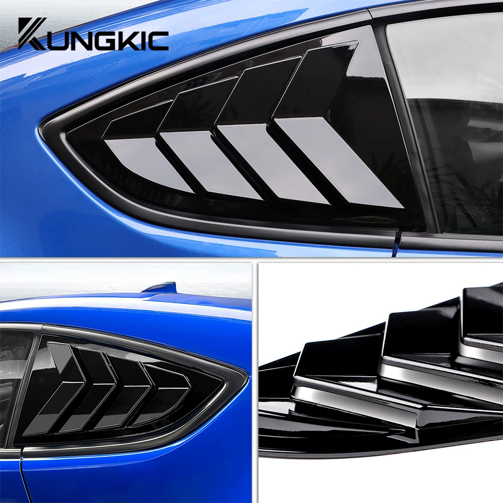 Car Rear Louver Window Side Shutter Cover For Toyota GR86 Subaru BRZ 2021 2022 2023 2024 Vent Scoop ABS Carbon Fiber Accessories