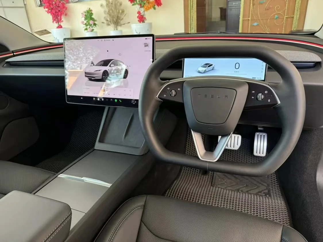 Custom Hexagonal Universal Modified Off-Road Sports Steering Wheel For Tesla Model 3/Y And Custom Pickup Truck