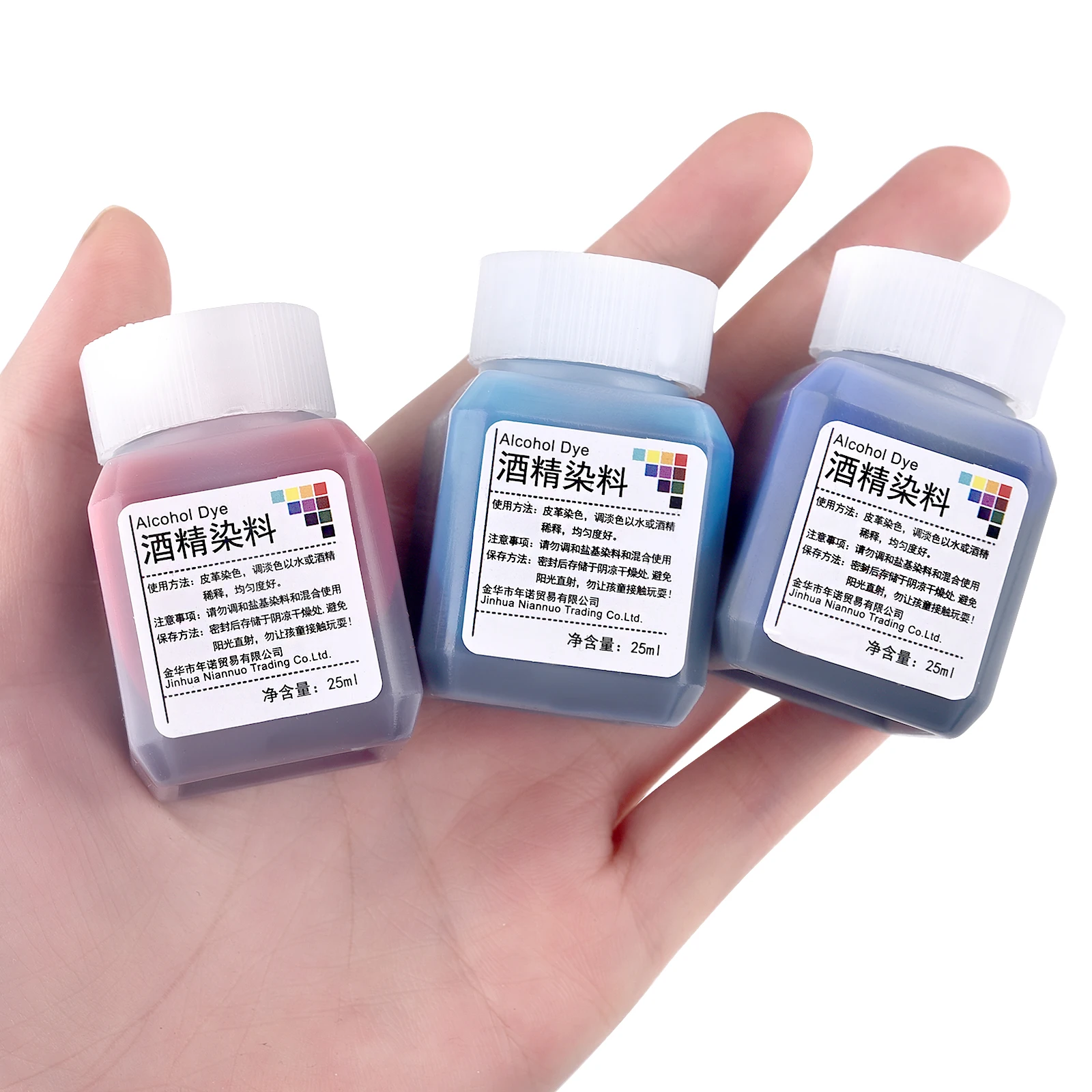 25ml/Bottle Special Leather Pigment Coloring Liquid DIY Handmade Leather Bag Belts Crafts Paint Material Alcohol Dye Pigments