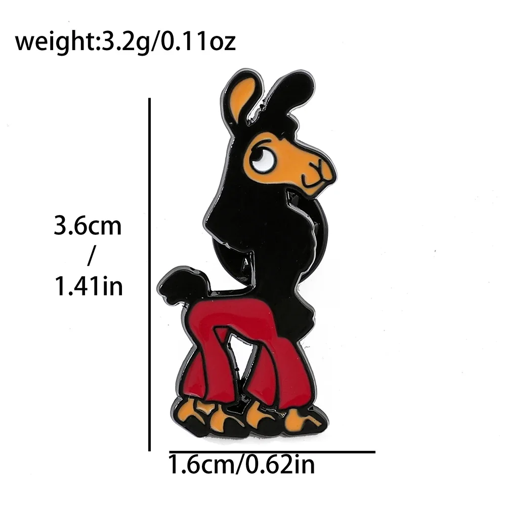 6 قطعة الكرتون أنيمي الإمبراطور الأخدود الجديد الإبداعية اللاما رائعة الفردية بروش مغناطيس الثلاجة هدية الزخرفية