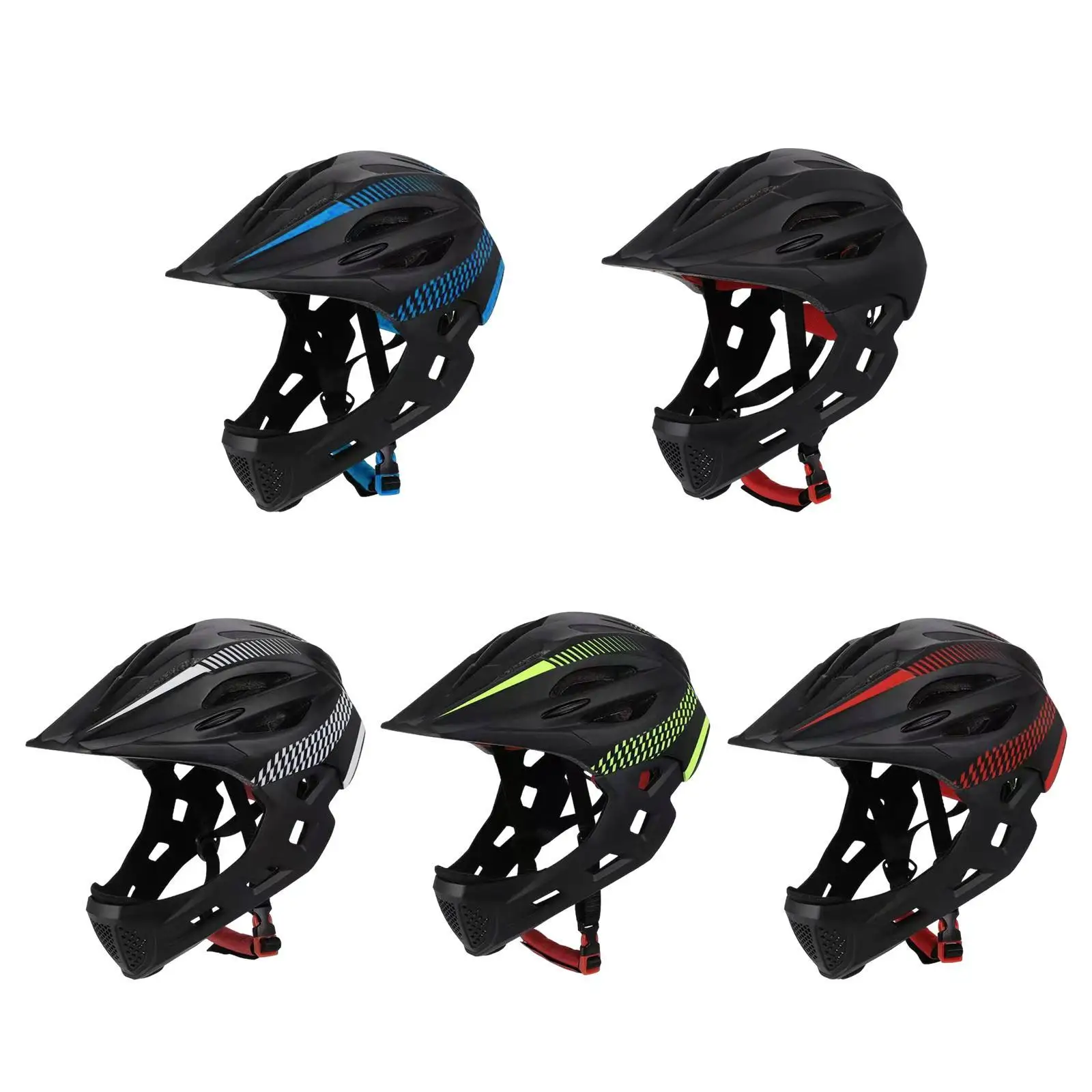 Kids Bike Helmet Full Face Helmet Adjustable Portable Cycling Helmet Children Bicycle Helmet for Skateboarding Rock Climbing