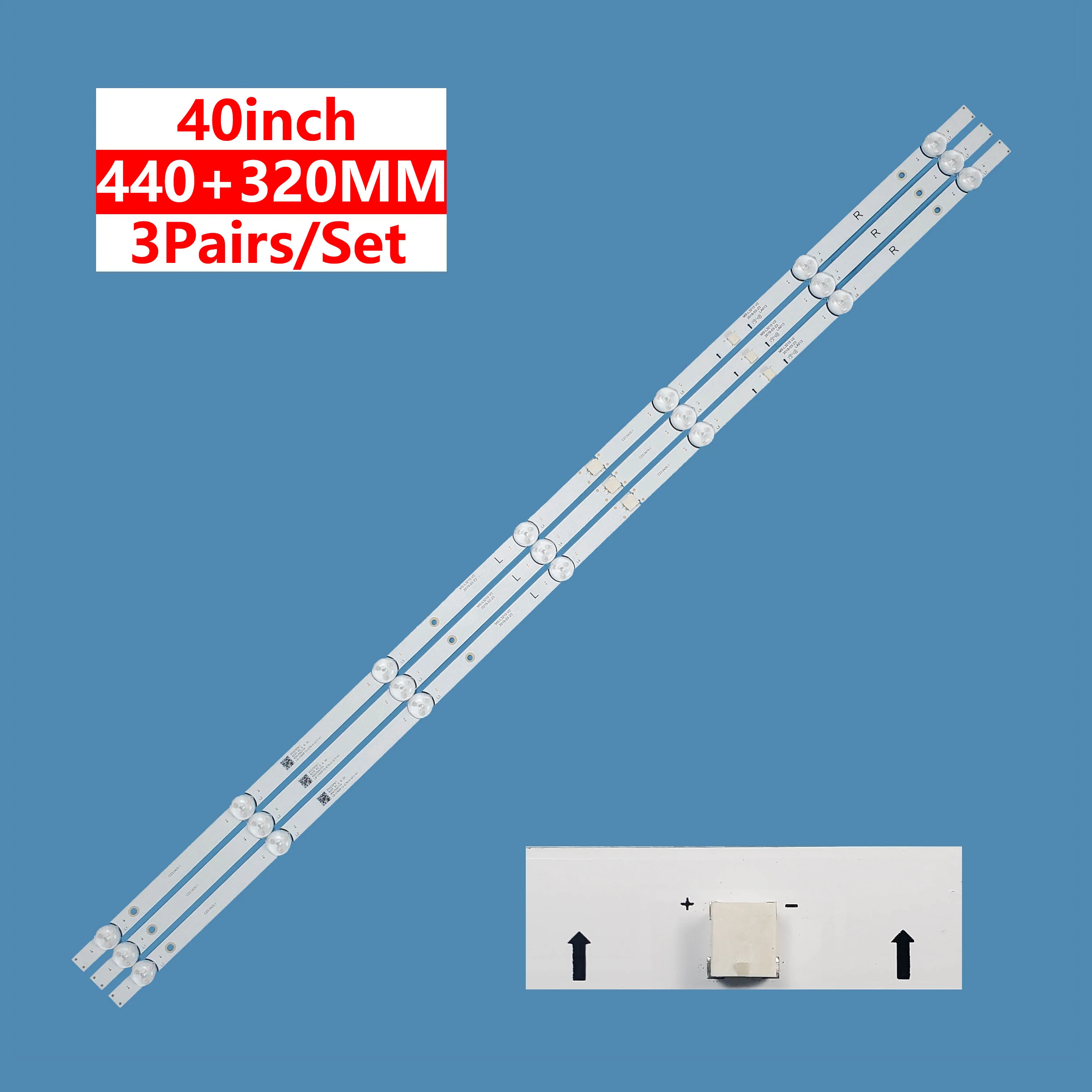 TV LED Strip MS-L3215 V2 CRH-ZG40G5SP30300703913REV1.0 for 40 inch TV 7LED 3V2W 3pairs/set