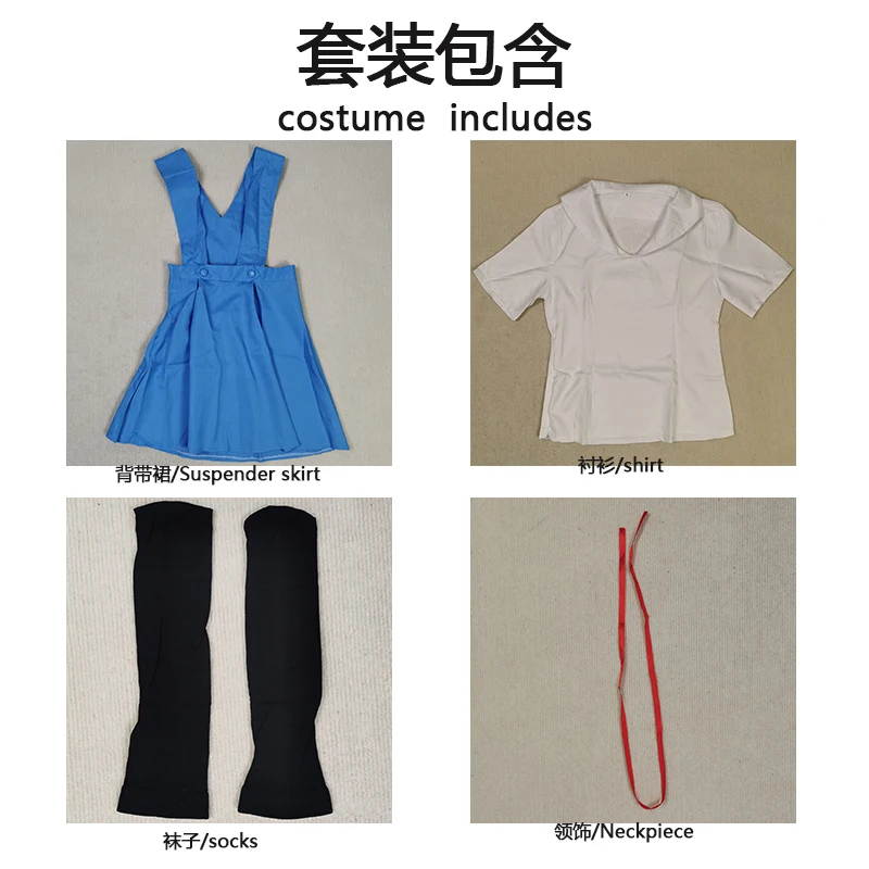 Ayanami Rei Cosplay-Kleid mit Socken Asuka Langley Sohryu Schuluniform Ayanami Rei Outfits für Anime Comic Con Asuka Cosplay – Detail 9