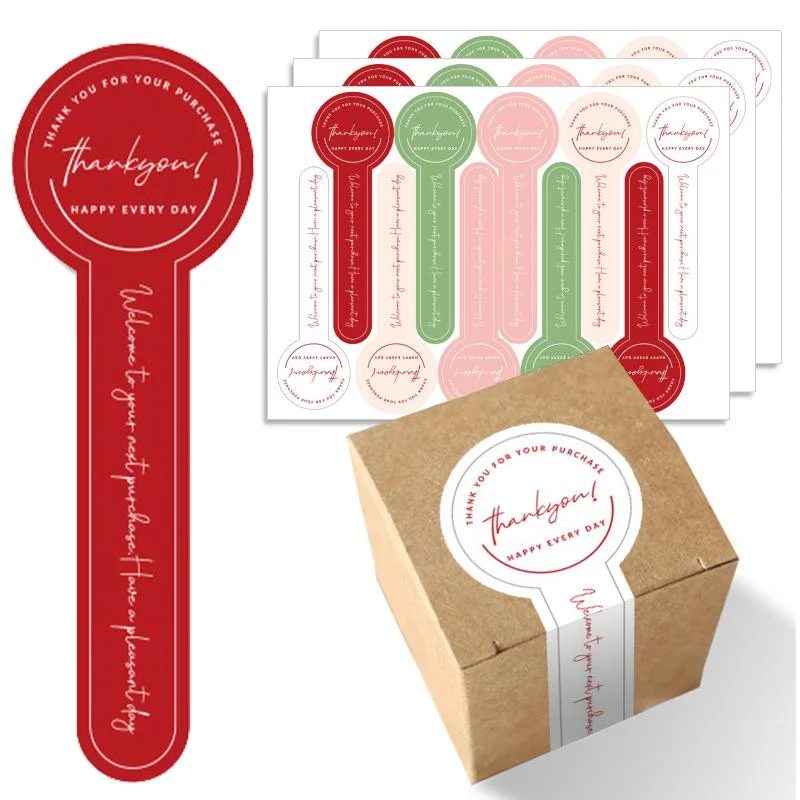 

[YU] 200 шт., наклейки ручной работы с благодарностью, черный пудинг, запеченный слой, дизайн для подарочной упаковки, заметки, уплотнительные украшения