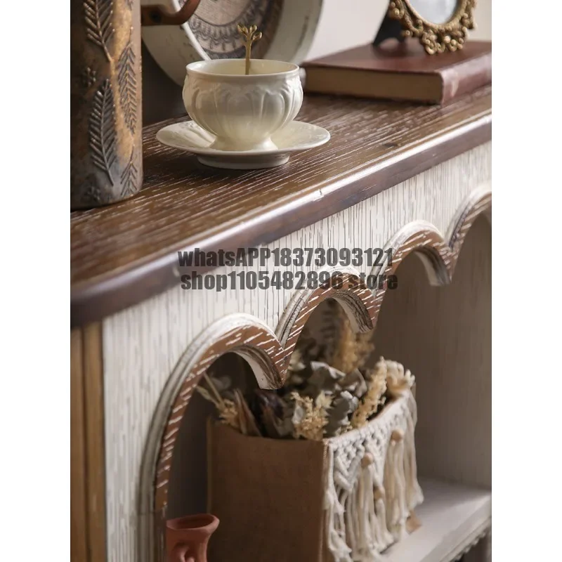 simulation flame entrance entrance French retro fireplace decorative cabinet electronic fireplace B & B villa living room - view 3