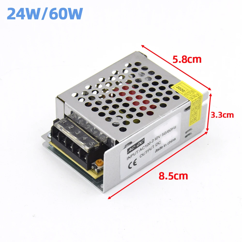 24W 60W 80W 120W Switching Power Supply Light Transformer AC110V 220V To DC 12V 24V Power Supply Source For Led Strip CCTV