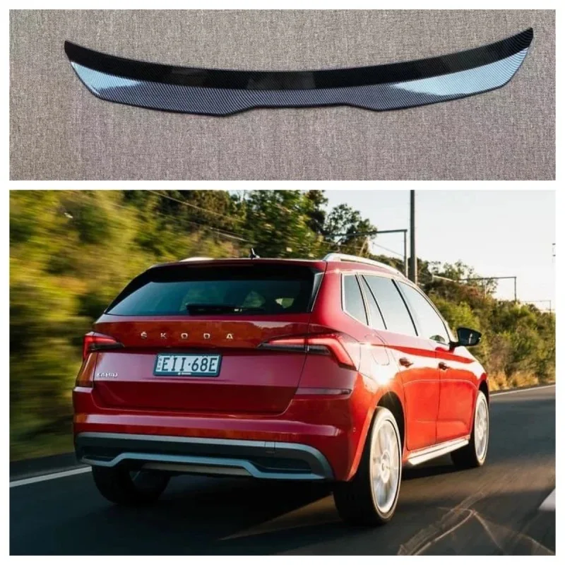 Spoiler Bibir Atap Belakang dla Skoda Kamiq 2019 - Up ABS Plastik Gloss Hitam Sayap Ekor Mobil Sayap Spoiler Universa