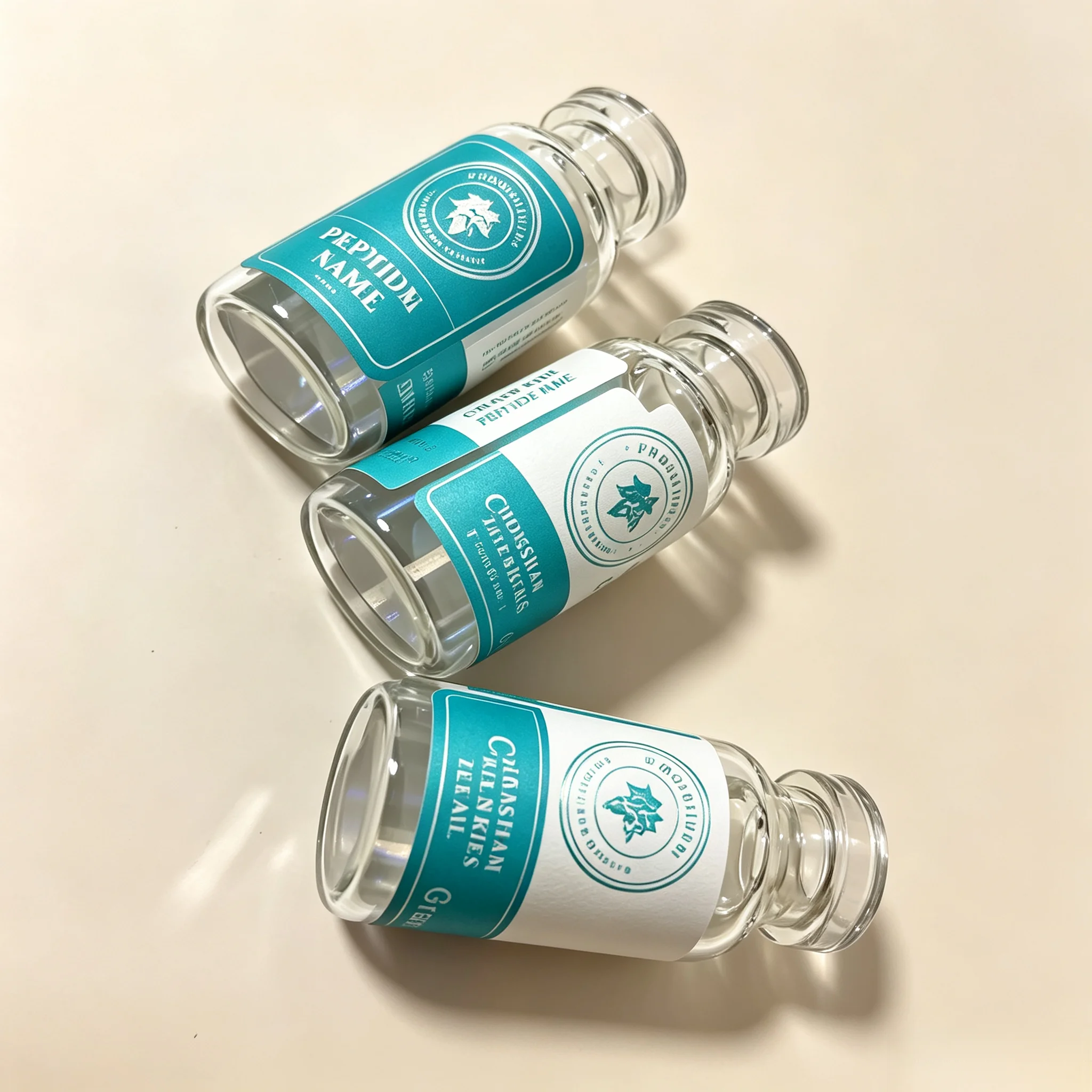 Customized Peptide Packaging Kit Matching Stickers Color Boxes For 3ml 5ml 10ml Injection Vials Skincare Fitness Tags
