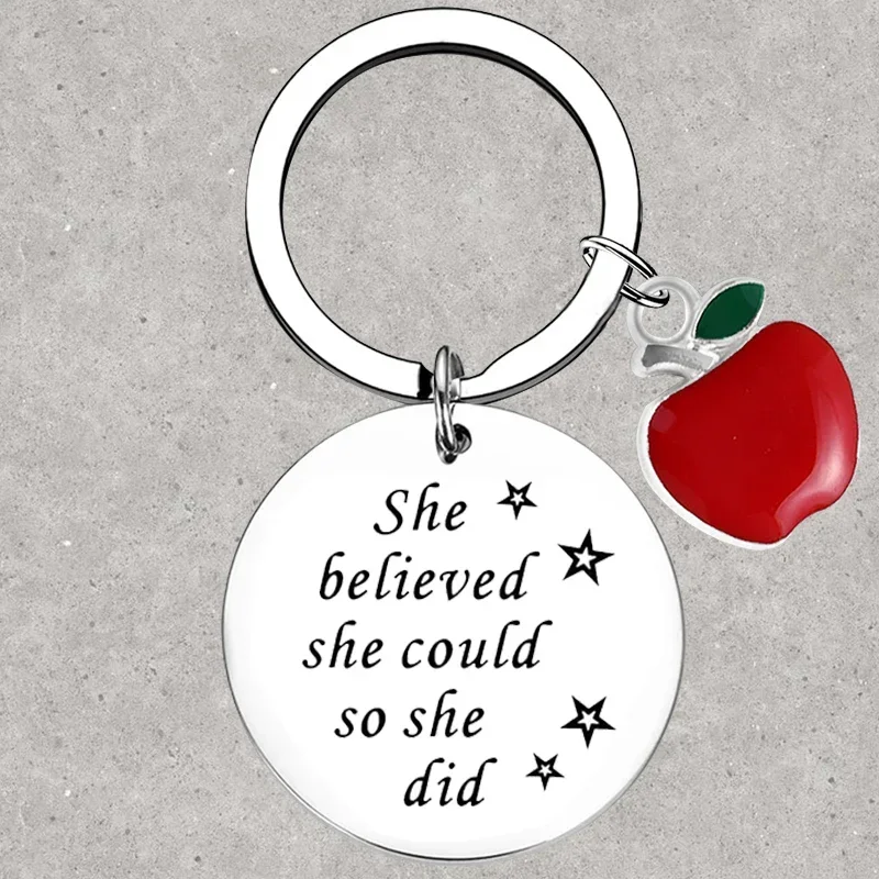 

Hot Teacher Gift Keychain She Believed She Could Key Rings Teacher Graduation Gifts New Teacher Gifts Teachers' Day Gifts