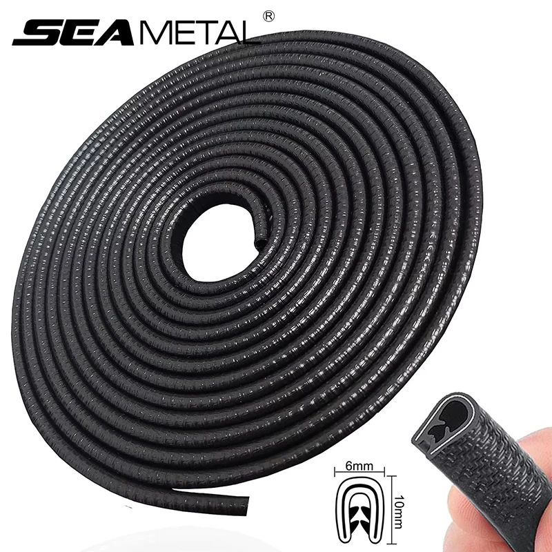 SEAMETAL bande d'étanchéité de bord de porte de voiture 2/5/10m en forme de U protecteur de porte automatique garniture de protection anti-rayures bande météo décoration autocollants