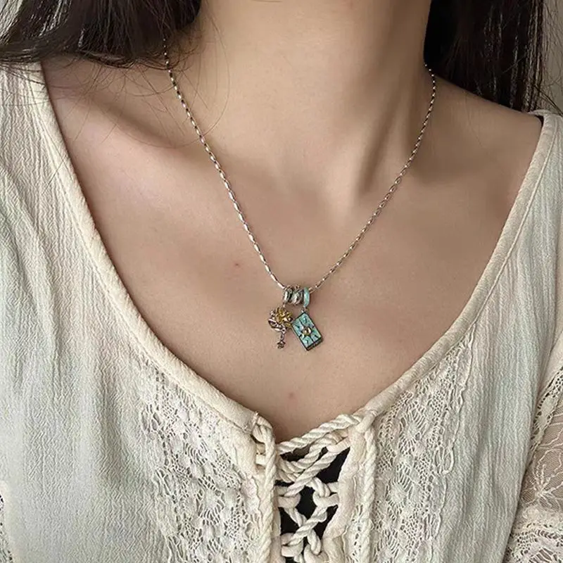 

2025 Women Fashion, Tarot Card Pendant Accessory, Necklace with diamonds