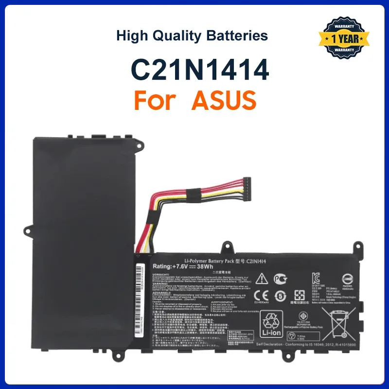 7.6V 38WH C21N1414 Laptop Battery For ASUS EeeBook X205T X205TA X205TA-BING-FD015B 11.6