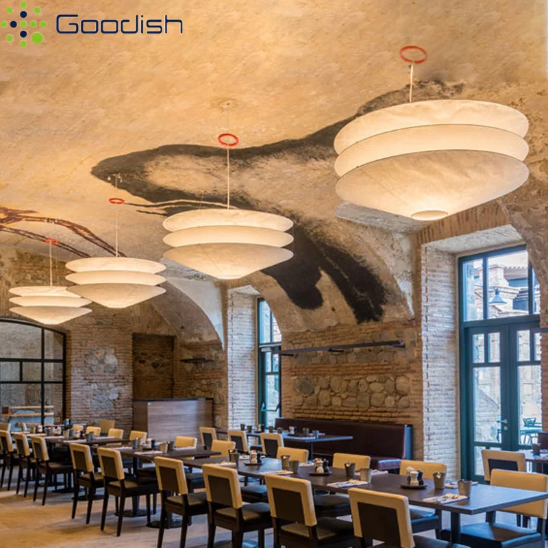 Modern Minimalist Nordic Paper Stacked Umbrella LED Pendant Lights Art Creative Lamps for Living Room Home Decoration Chandelier