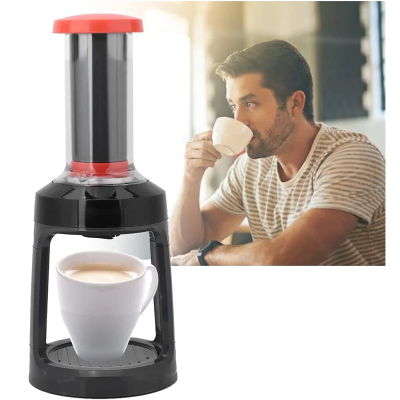 Coffee Machine Hand Pressing Type Coffee Machine Home Manual Coffee Maker Fit for Capsule Coffee Powder