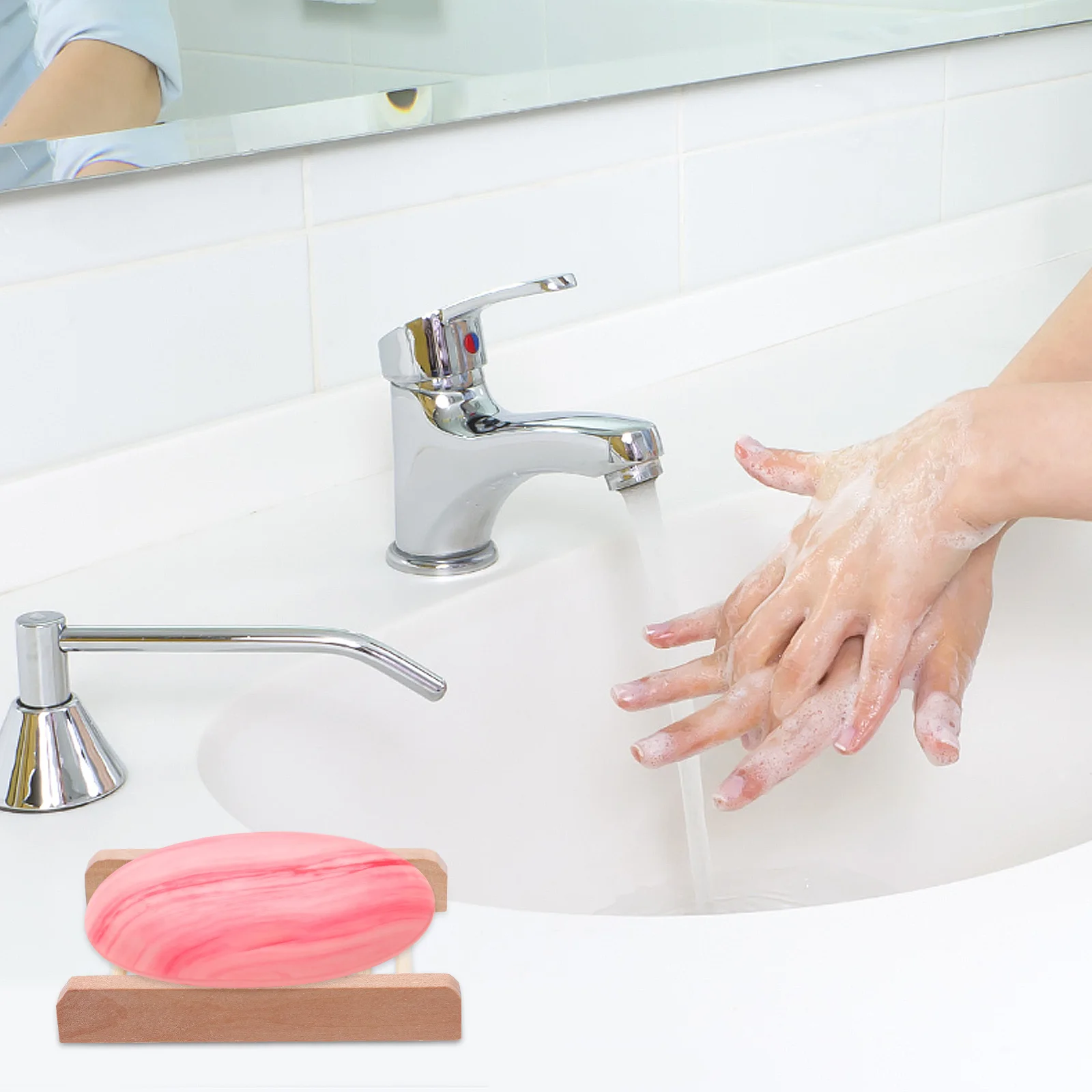 

10Pcs Creative Wood Soap Dish Holder Drain Tray Smooth Polished Storage Rack for Bathroom Kitchen Soap Holders