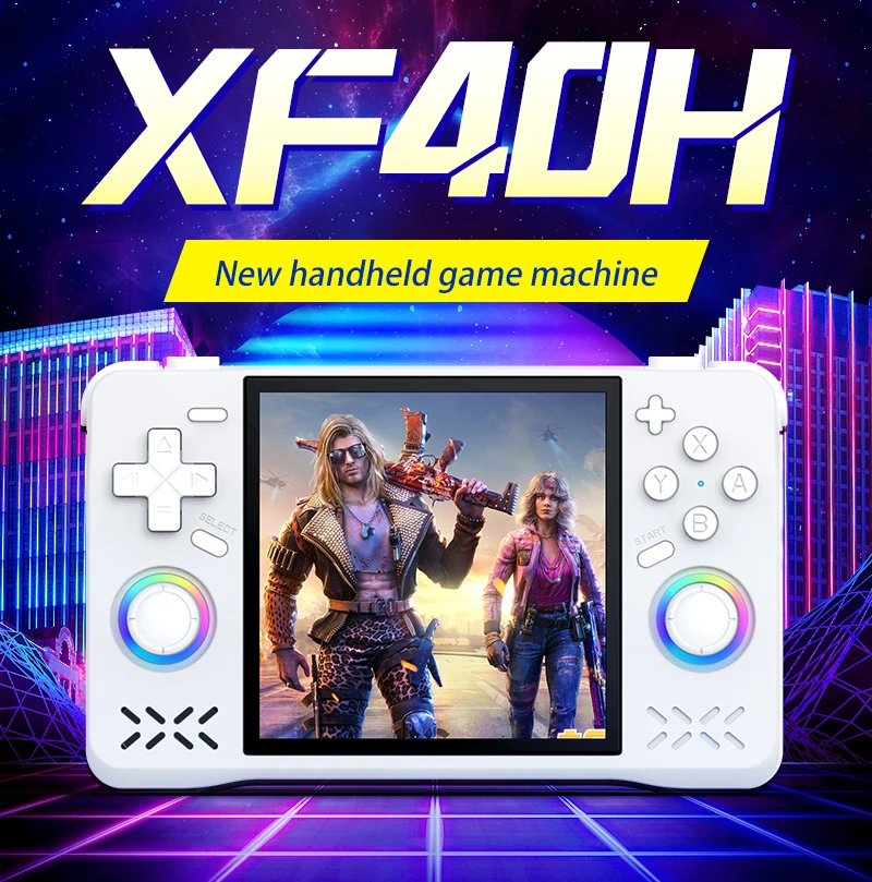 

XF40H Retro Handheld Game Console Linux 4.0'' IPS Screen Supports 5G WiFi Glowing Rocker Portable Pocket Video 2 Player Gift