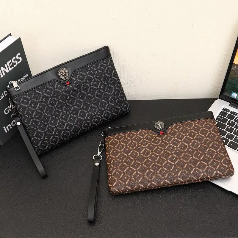 New Fashion PU Leather Men Clutch Bag Business And Leisure PAD Handbag Underarm Pocket Envelope Bag Outdoor Commuting Wallet 0A