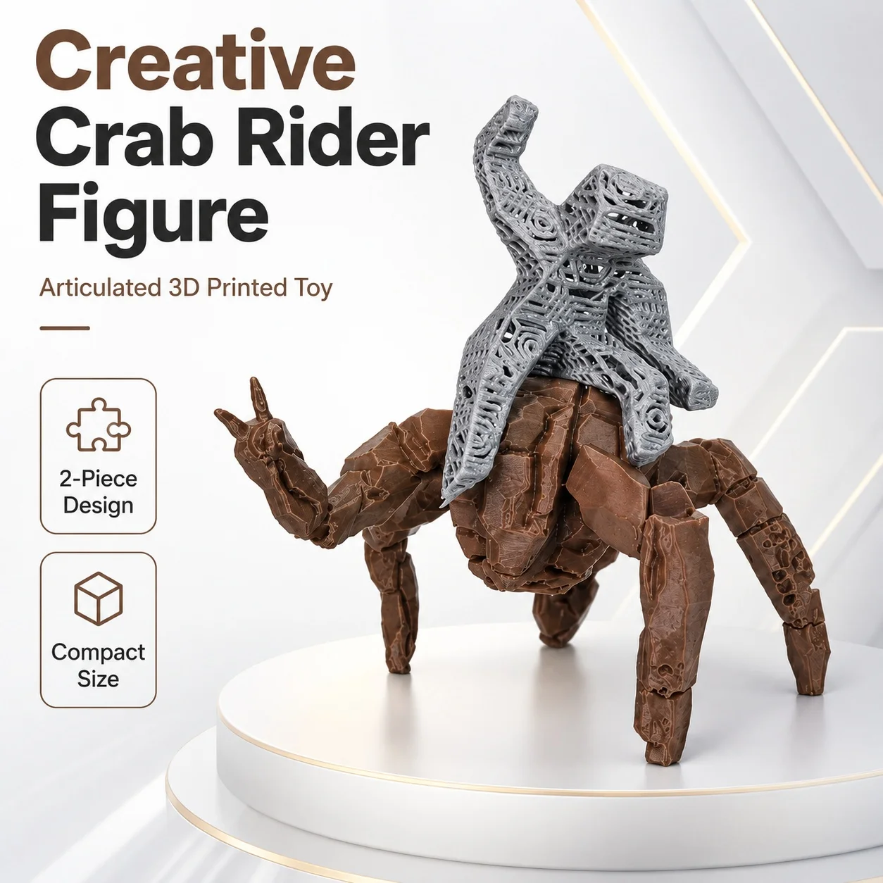 Rafford 3D-gedruckte Rocky der Alien und Grace Figuren, Project Hail Mary Sammlerstücke, Sci-Fi Buch- und Film-Deko – Detail 1