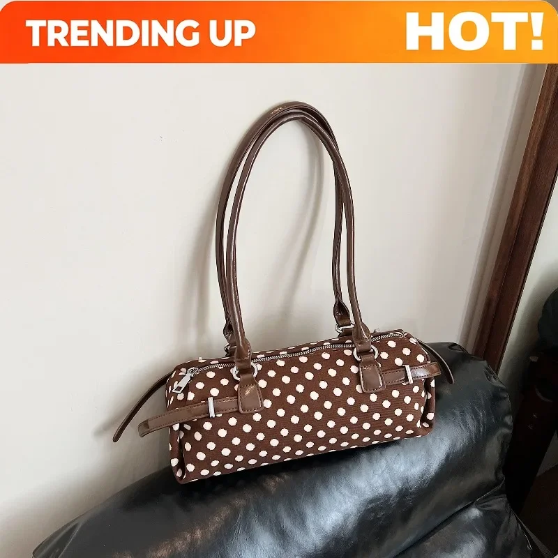 Fashion Dot Shoulder Bag New Design Sausage Armpit Bag Luxurious PU Round Dot Dot Shoulder Armpit Bag High-end Women Handbag
