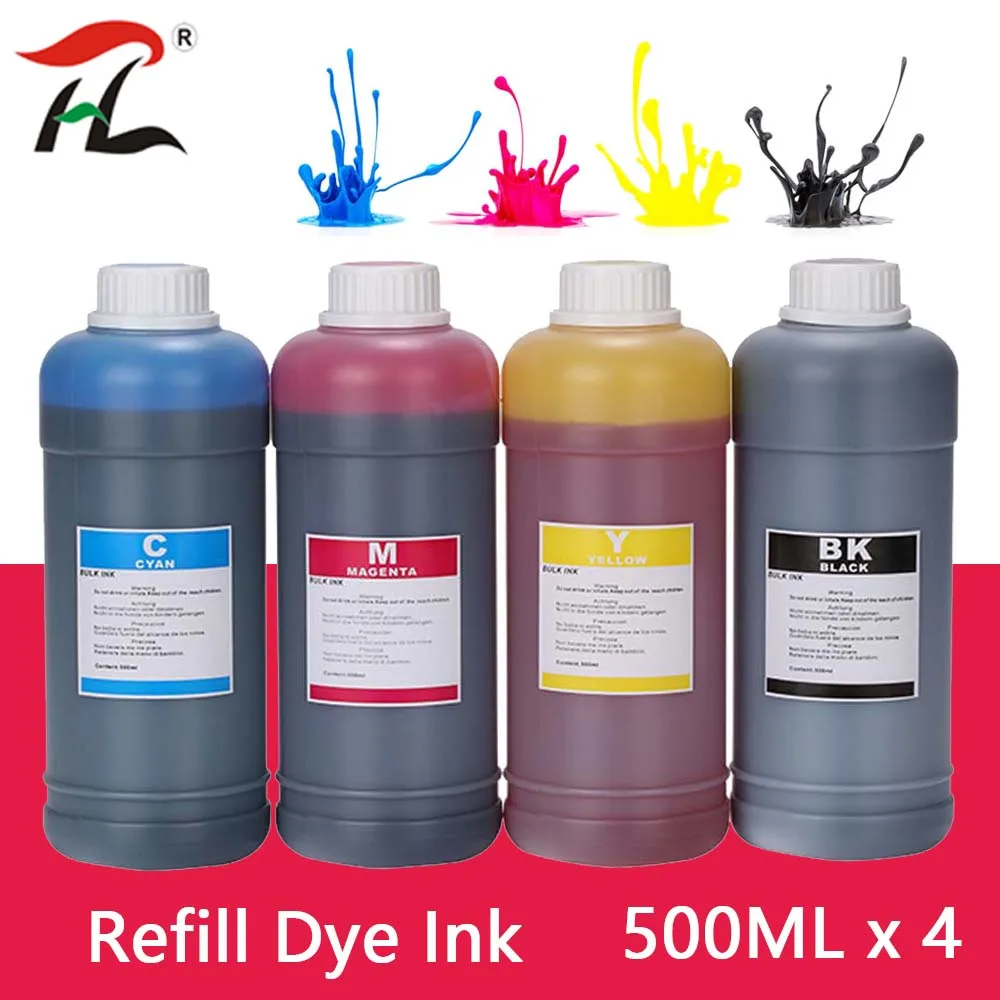 500ml Universal Refill Ink kit for Epson for Canon for HP for Brother Inkjet Printer CISS Cartridge Printer Ink