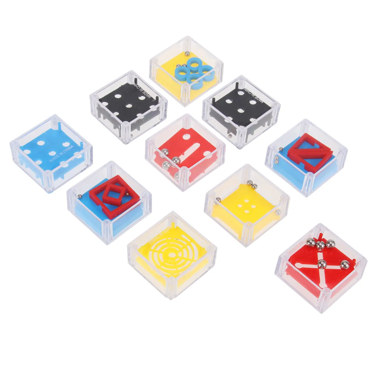 

10 PCS Kid Balance Board Brain Teaser Puzzles for Kids Bags Balanceing Beads Toy Fillers Stocking Stuffers