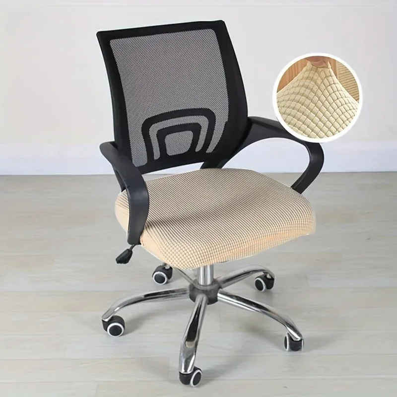 1Pc Jacquard Solid Colour Gaming Chair Cover Universal Thickened Elastic Non-slip Office Chair Cover Spandex Split Chair Cover