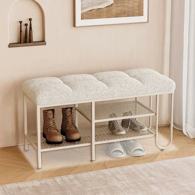 

Light Luxury Shoe Rack Organizer - Modern Nordic Foot Stool, Stylish Shoes Storage, Elegant Entryway Bench, Counter Organizer