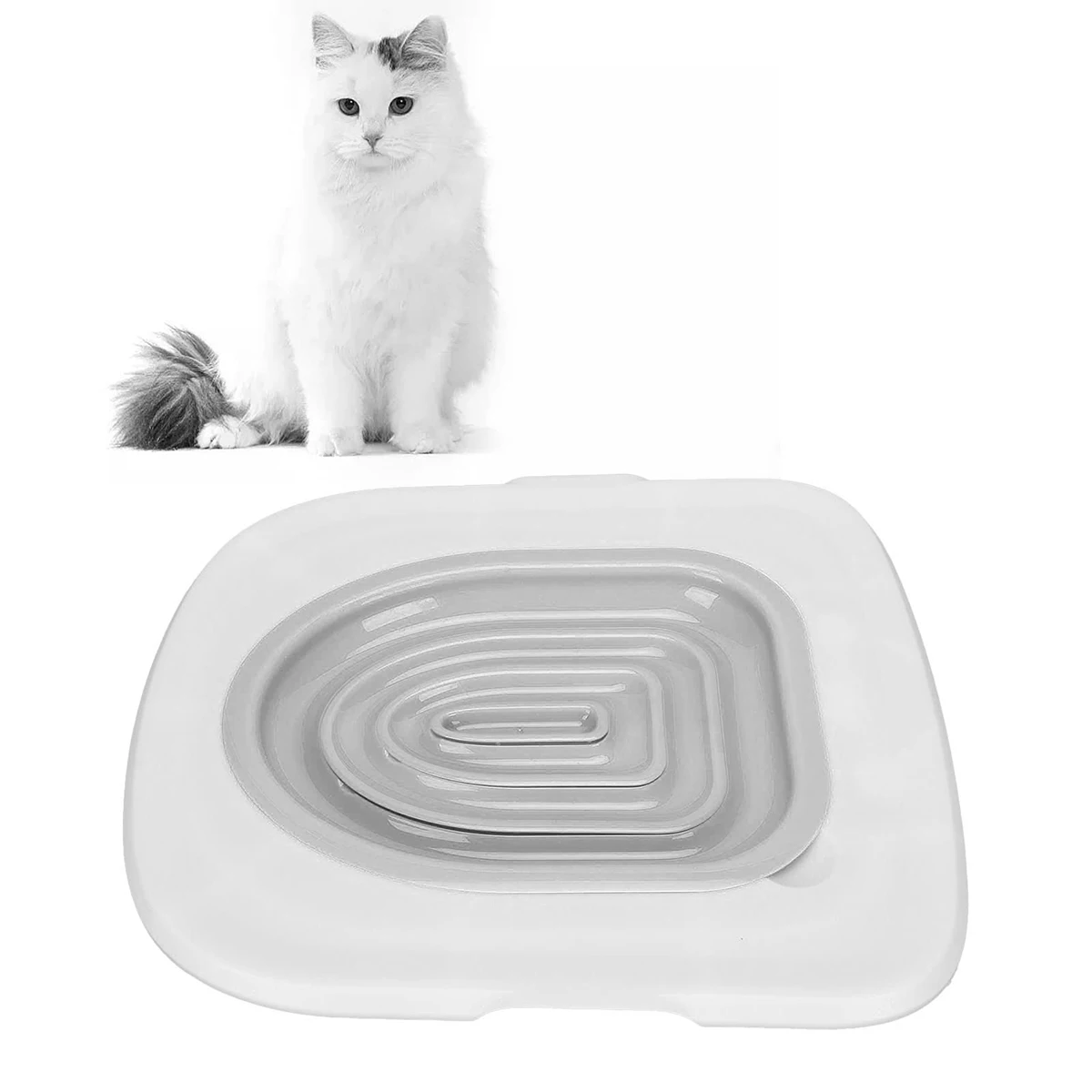 Plastic Cat Toilet Training Kit Reusable Puppy Cat Litter Mat Cat Toilet Trainer Toilet Pets Cleaning Cats Training Products