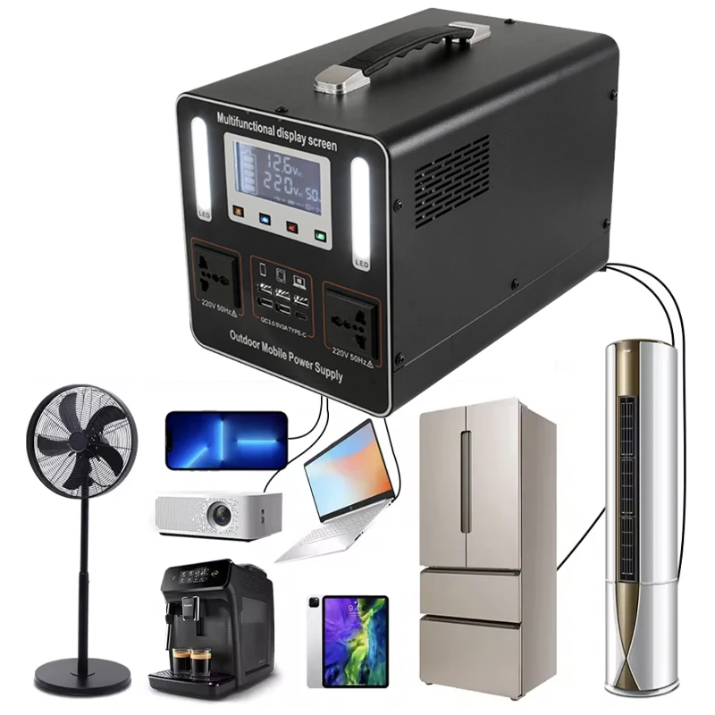 

1000 Watt Portable Power Station Outdoor Camping Lifepo4 Battery 1100Wh RV Home Emergency Solar Generator