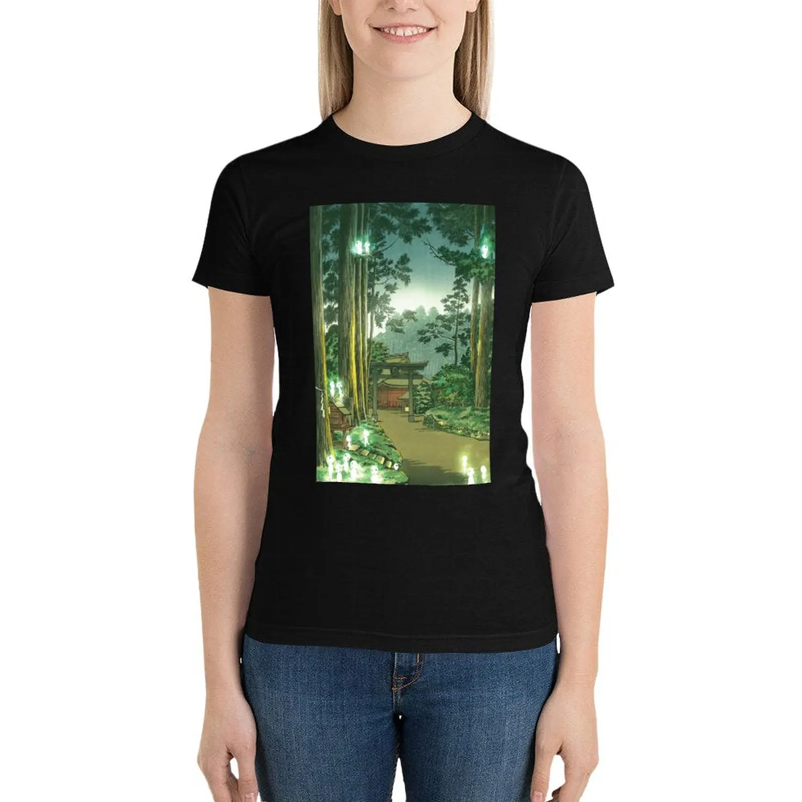 

Forest Spirit Kodama T-Shirt summer clothes oversized luxury designer clothing Women