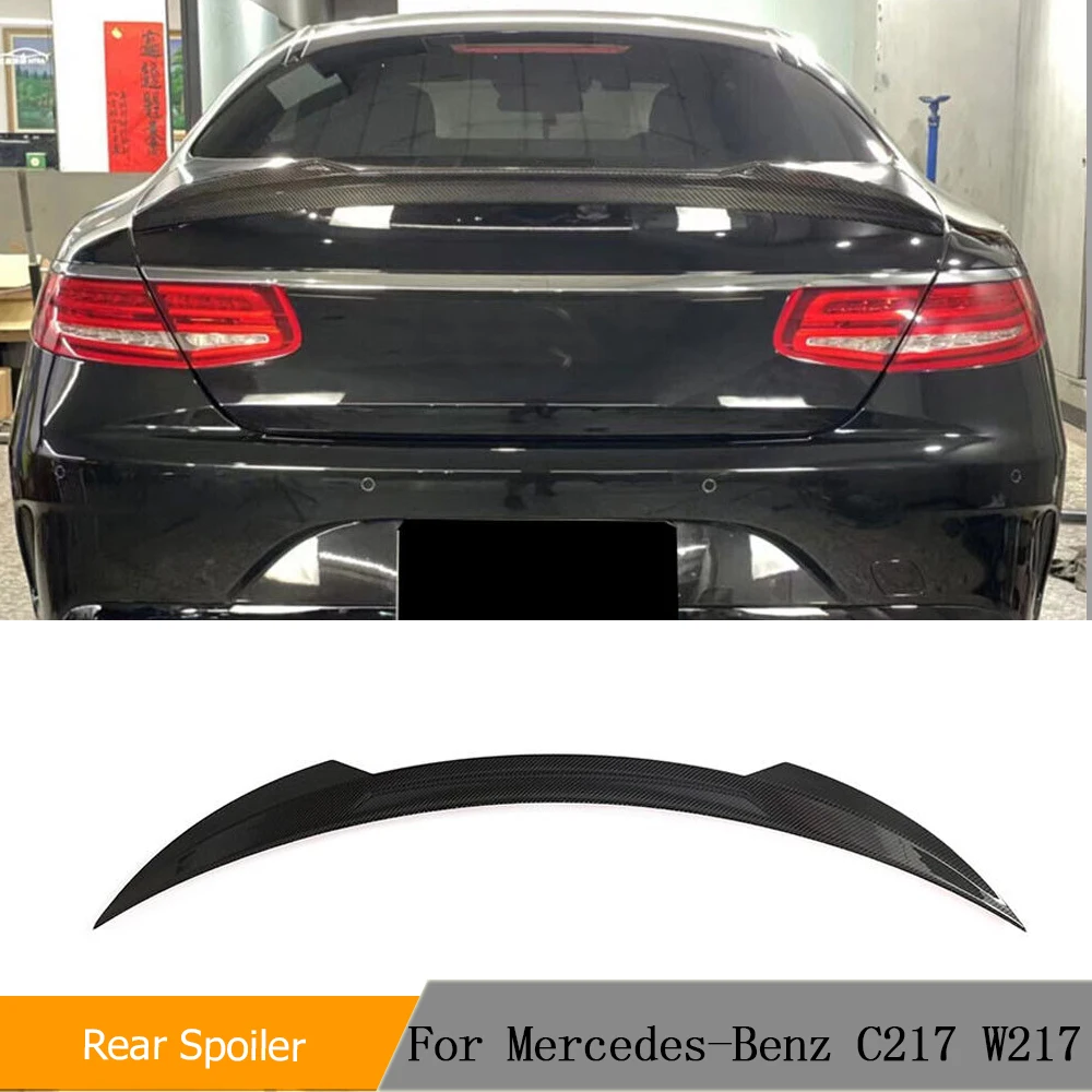 

Задний спойлер багажника автомобиля, хвостовое крыло для Mercedes Benz S Class W217 C217 2-дверный 2015-2020, задний спойлер из углеродного волокна, крыло