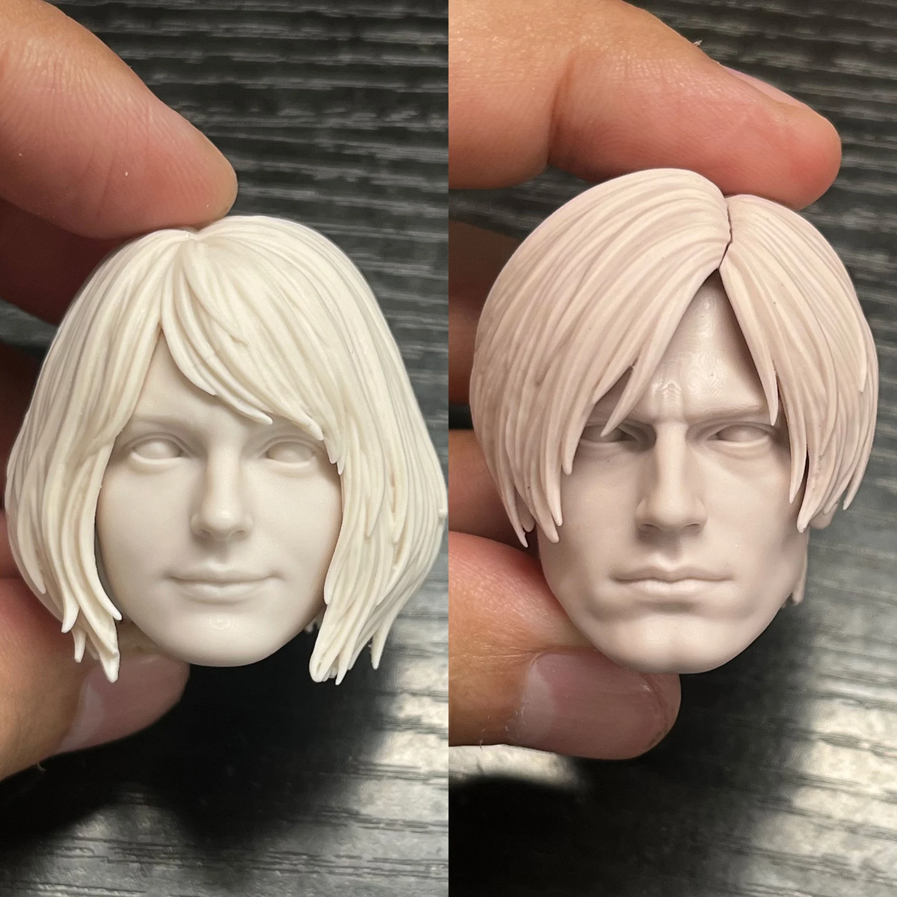 

Unpainted 1/6 Ashley Leon Head Sculpt Carving Model Fit 12'' Male Female Soldier Action Figure Body Dolls In Stock