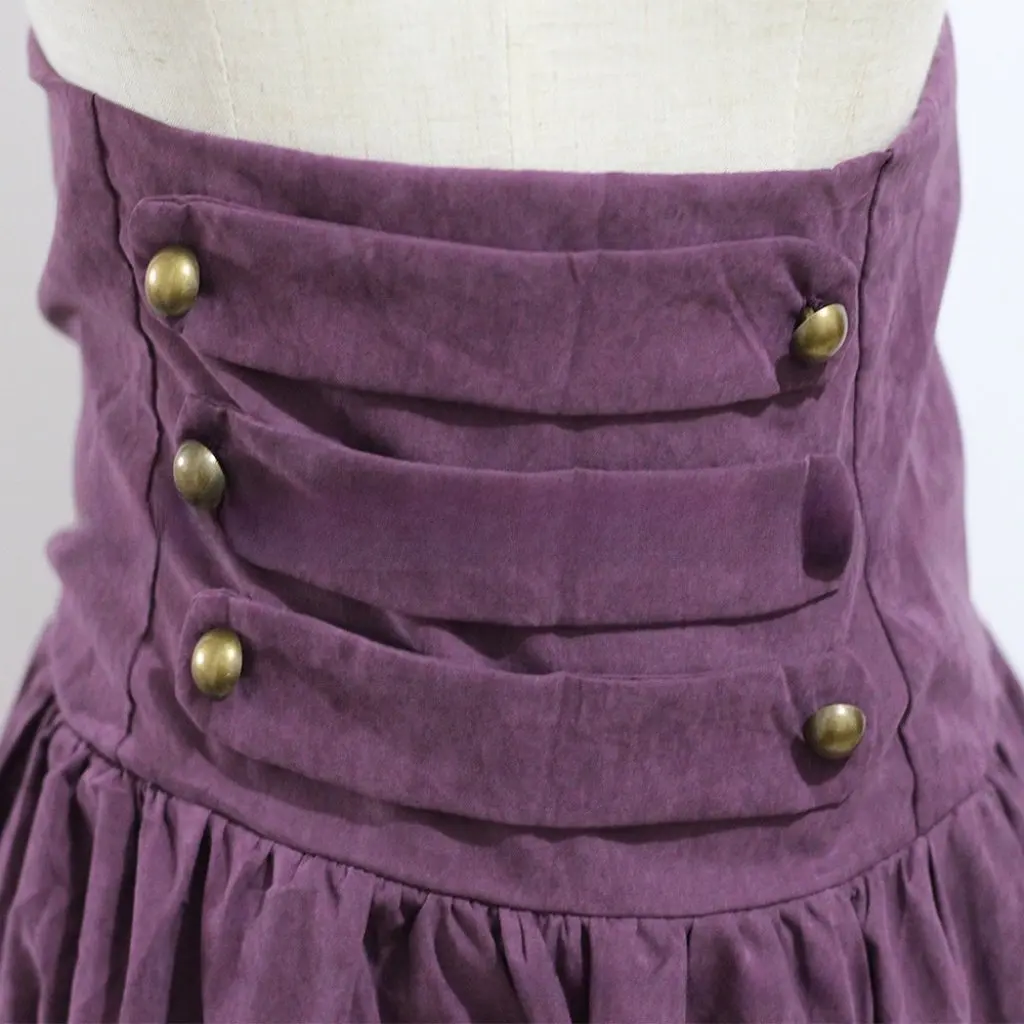 

High Waist Pleated Retro Renaissance Skirt Solid Color Supply Women's Fashion Half Skirt for Modern Stylish Look