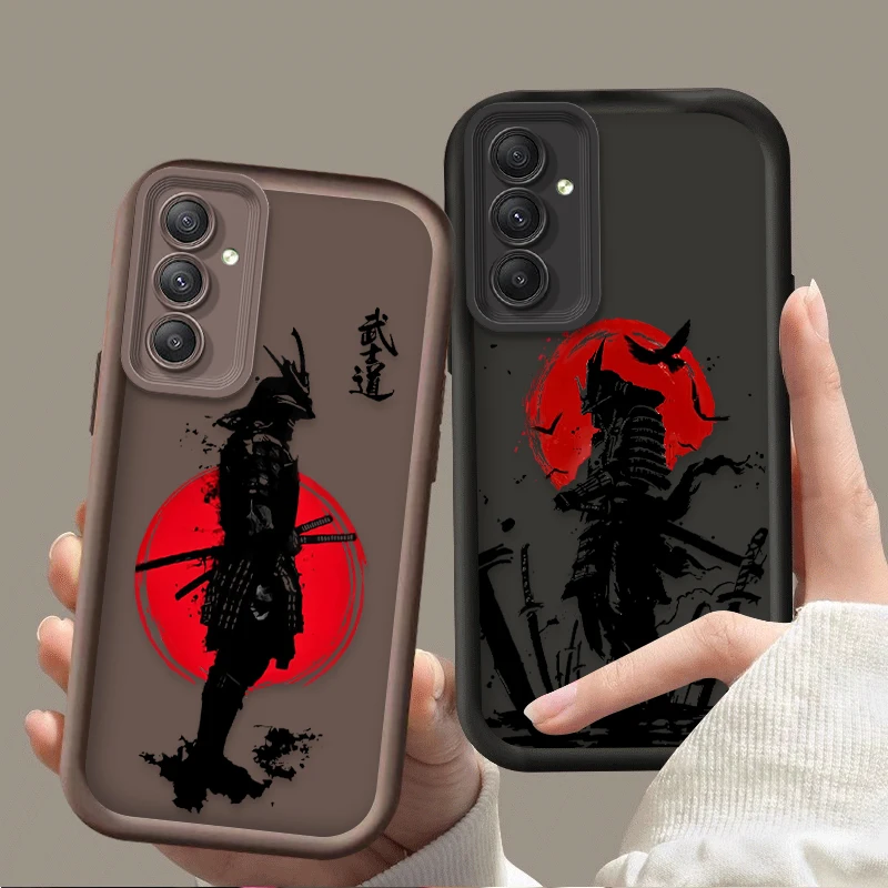 Japanese Samurai Martial Case for Samsung Galaxy S24 S23 S22 S21 Ultra Plus FE A54 A34 A14 A73 A53 A33 5G Soft Silicone Cover