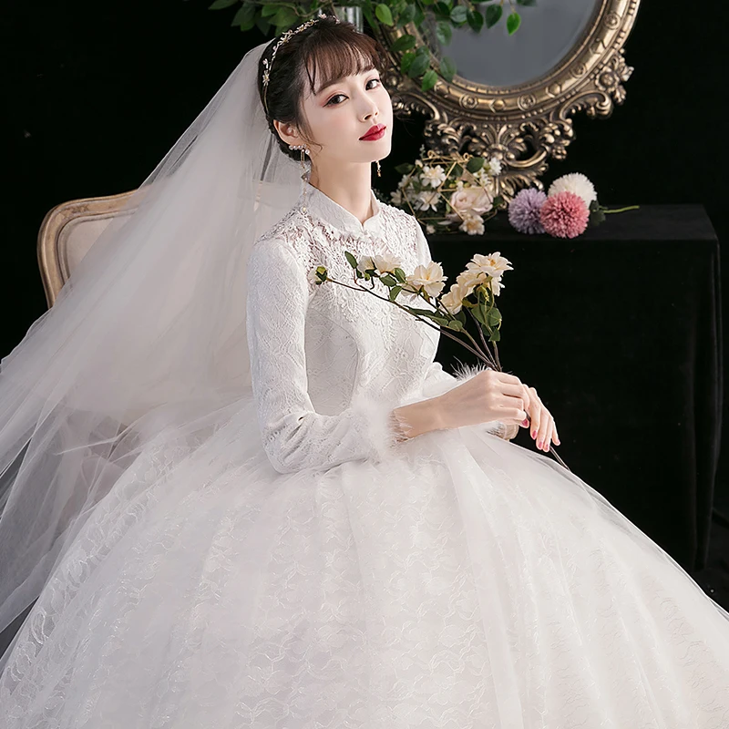 

Materni Bridal Gown Long Sve Outfit Super Fairy T Floor Length Eight Months Pregnant Women Can Wear Polyester Fiber