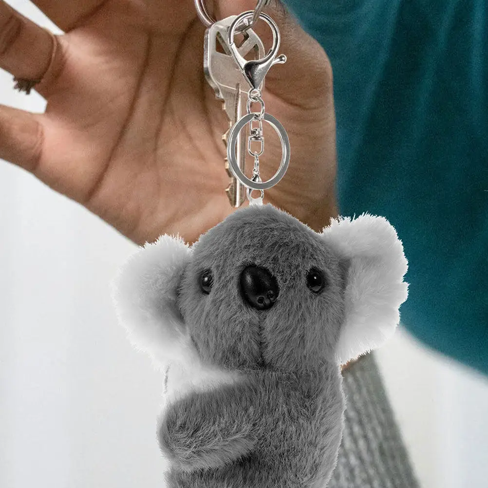 

2Pcs Koala Keychain Smooth Polished Surface Playful Cartoon Look Compact Portable Key Decor Perfect for Travel Daily Use Gifting