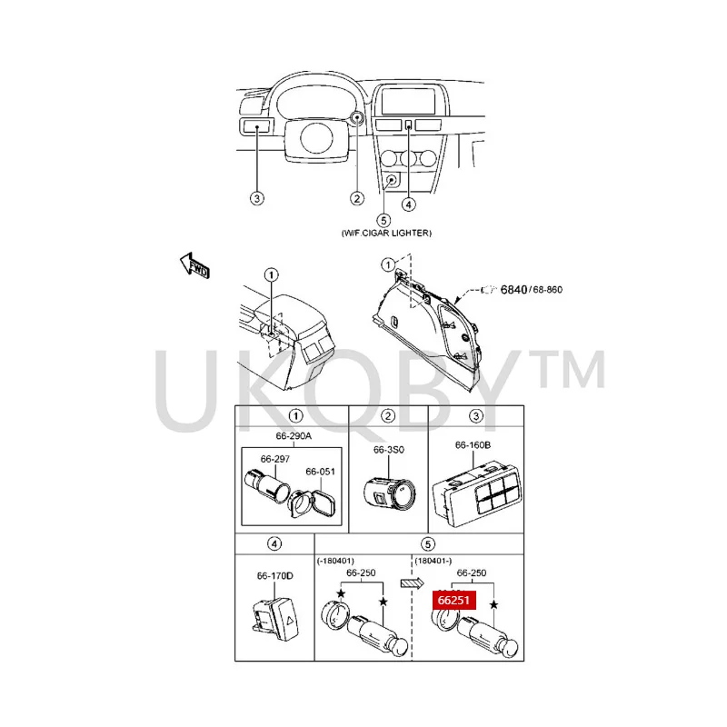 BFF466250 GV9S66250 Suitable for Ma zd a Xingcheng Axela Atz USB fixed bracket plug for dashboard