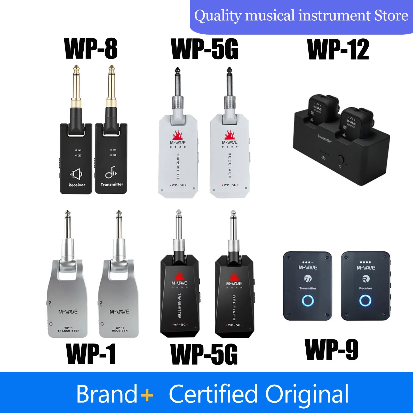 

M-VAVE Guitar Wireless System Transceiver Wireless Audio Amplifier Guitar Transmitter Receiver Electric Guitar Bass Parts
