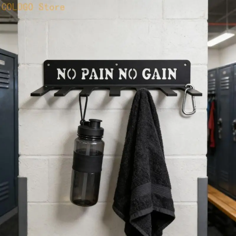 8 Hook Heavy Duty Steel Wall Rack For Storing Fitness Accessories And Home Essential Easy To Install D0LD
