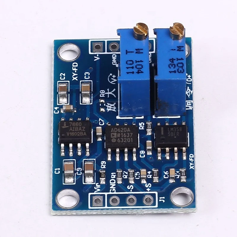 3-12V DC High Precision Low Offset AD620 Microvolt Voltage Amplifier Module Small Signal Instrumentation Amplifier Board